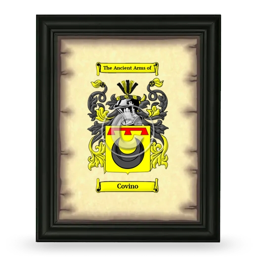 Covino Coat of Arms Framed - Black