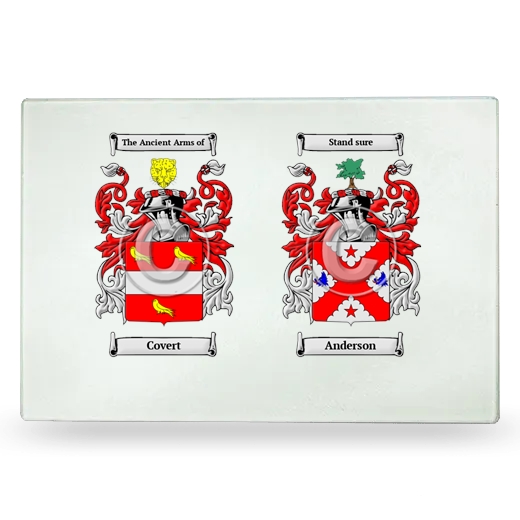 Double Coat of Arms Glass Cutting Board