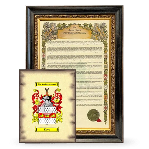 Kovy Framed History and Coat of Arms Print - Heirloom