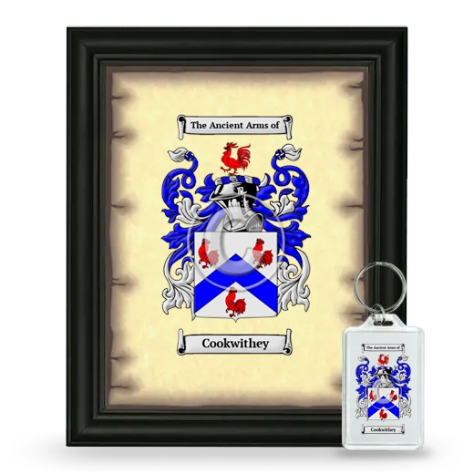 Cookwithey Framed Coat of Arms and Keychain - Black