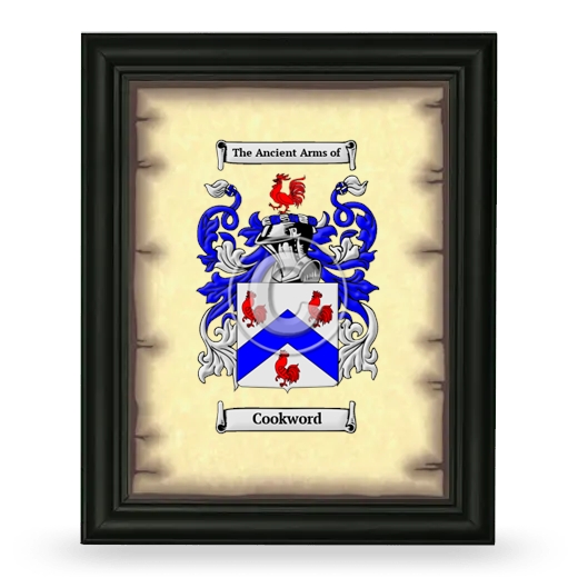 Cookword Coat of Arms Framed - Black