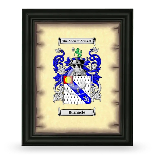 Burnacle Coat of Arms Framed - Black