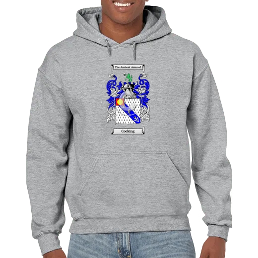 Cocking Grey Unisex Coat of Arms Hooded Sweatshirt