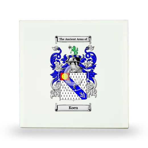 Koen Small Ceramic Tile with Coat of Arms