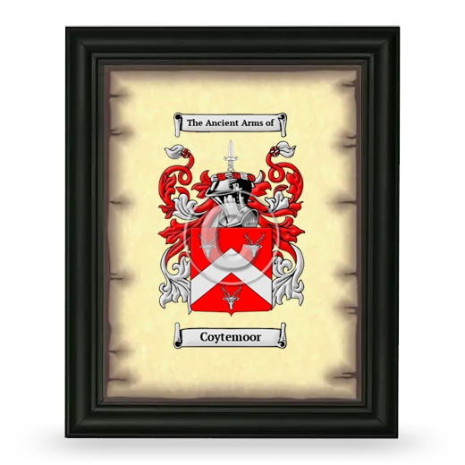 Coytemoor Coat of Arms Framed - Black