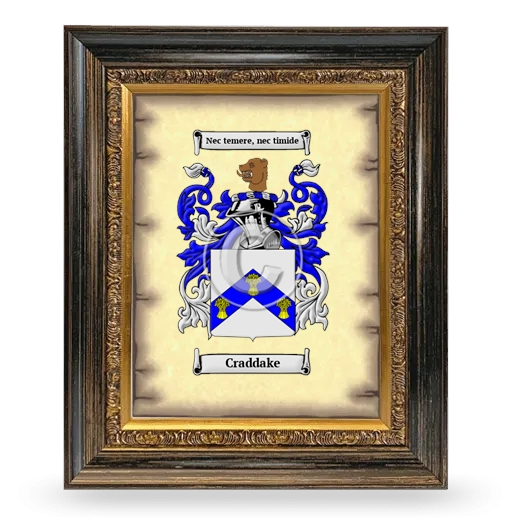 Craddake Coat of Arms Framed - Heirloom