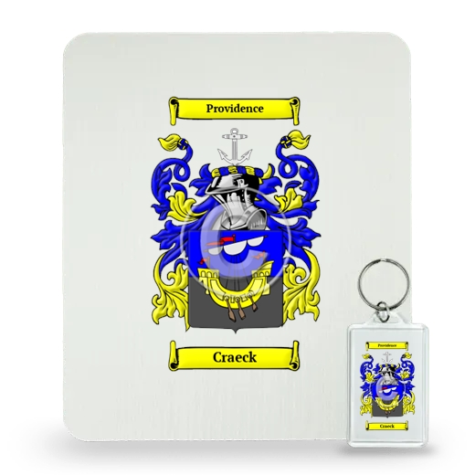 Craeck Mouse Pad and Keychain Combo Package