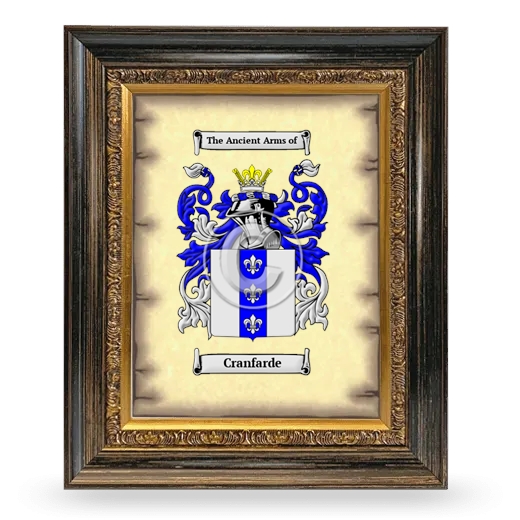 Cranfarde Coat of Arms Framed - Heirloom