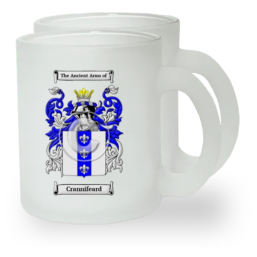 Crannifeard Pair of Frosted Glass Mugs