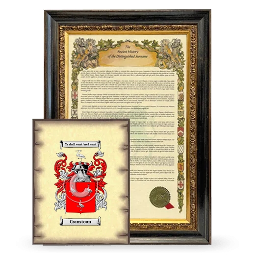 Cranstoun Framed History and Coat of Arms Print - Heirloom