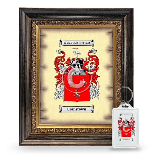 Cranstown Framed Coat of Arms and Keychain - Heirloom