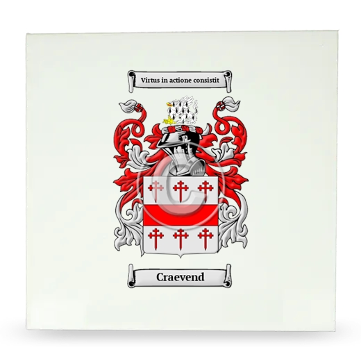 Craevend Large Ceramic Tile with Coat of Arms