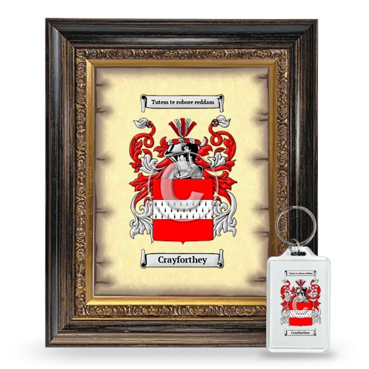 Crayforthey Framed Coat of Arms and Keychain - Heirloom