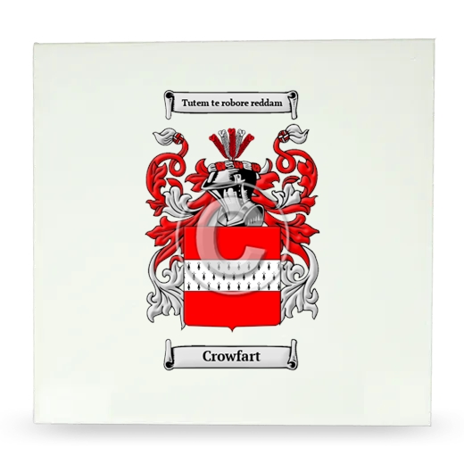 Crowfart Large Ceramic Tile with Coat of Arms