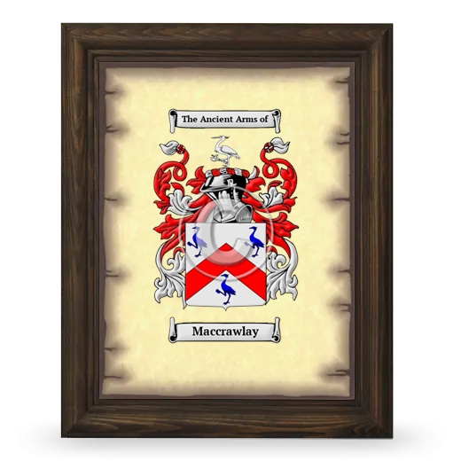 Maccrawlay Coat of Arms Framed - Brown