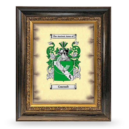 Cracraft Coat of Arms Framed - Heirloom