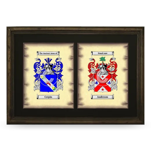 Double Coat of Arms Framed - Brown