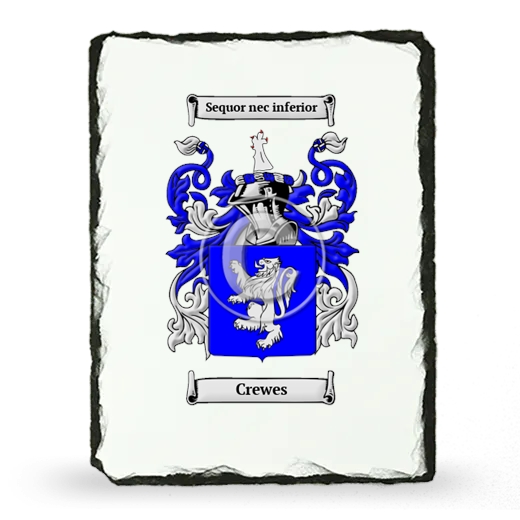 Crewes Coat of Arms Slate