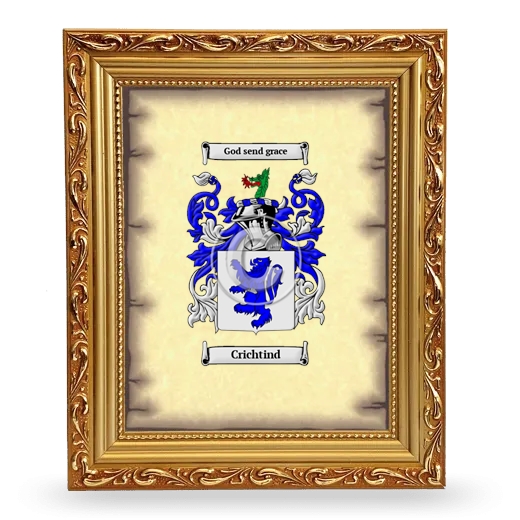 Crichtind Coat of Arms Framed - Gold