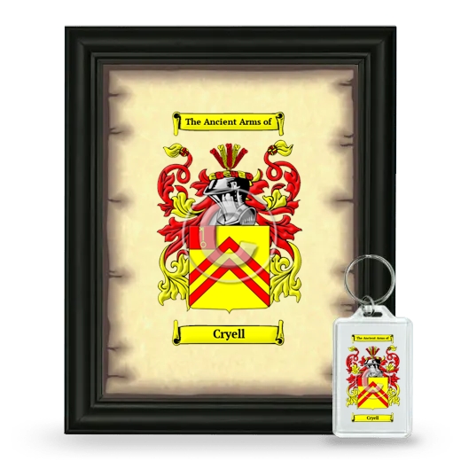 Cryell Framed Coat of Arms and Keychain - Black