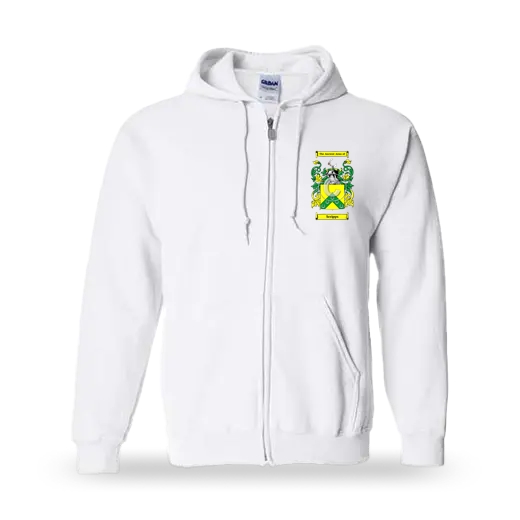 Scripps Unisex Coat of Arms Zip Sweatshirt - White