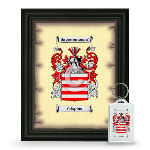 Crispins Framed Coat of Arms and Keychain - Black