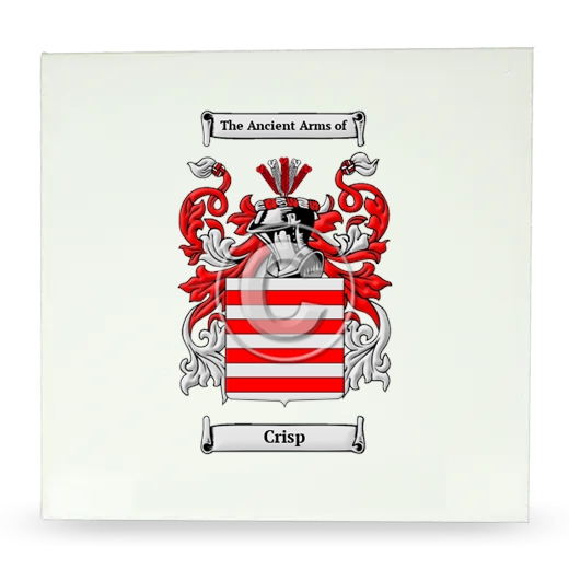 Crisp Large Ceramic Tile with Coat of Arms