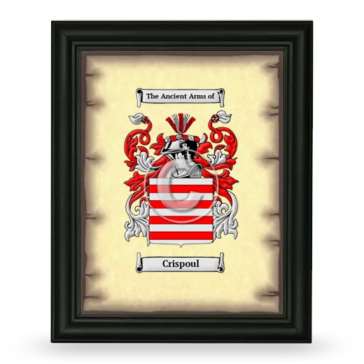 Crispoul Coat of Arms Framed - Black