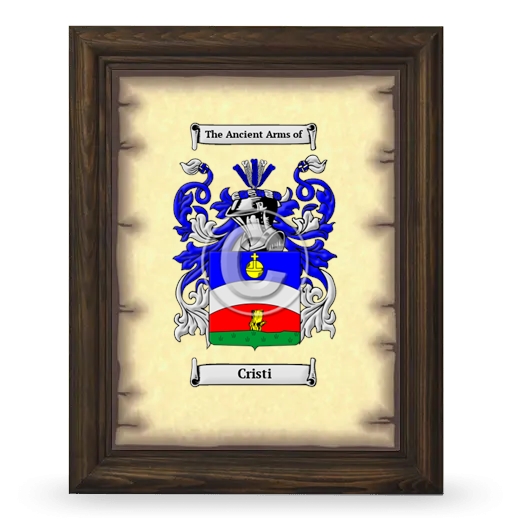 Cristi Coat of Arms Framed - Brown