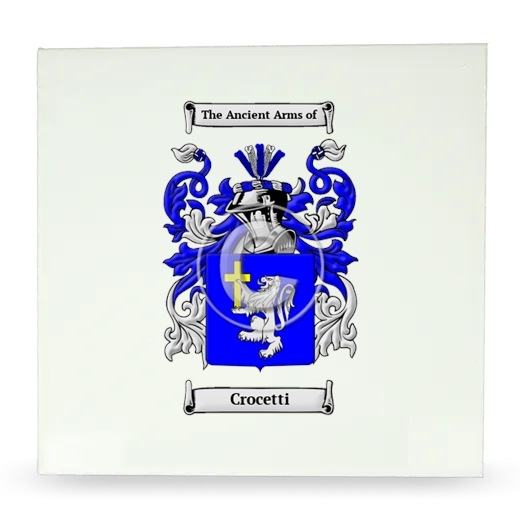 Crocetti Large Ceramic Tile with Coat of Arms