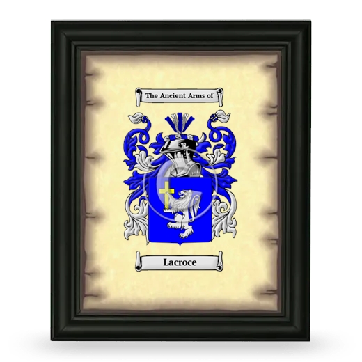 Lacroce Coat of Arms Framed - Black