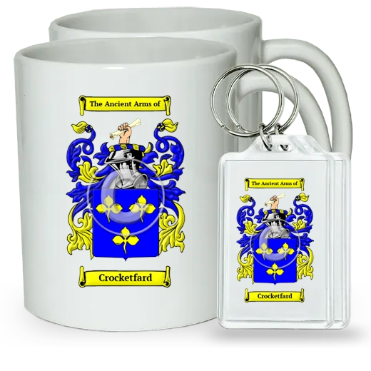 Crocketfard Pair of Coffee Mugs and Pair of Keychains