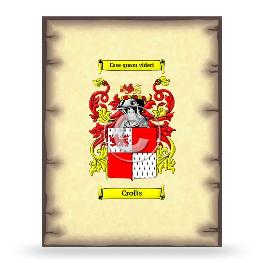 Crofts Coat of Arms Print