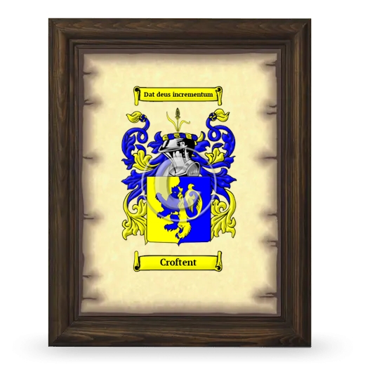 Croftent Coat of Arms Framed - Brown