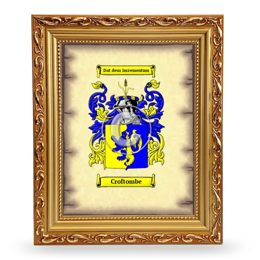 Croftombe Coat of Arms Framed - Gold