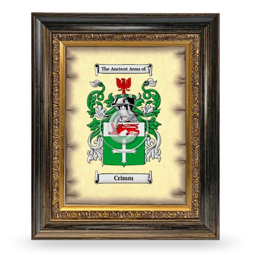 Crimm Coat of Arms Framed - Heirloom