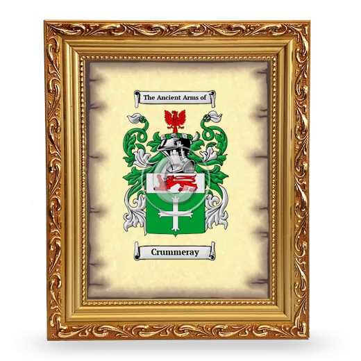 Crummeray Coat of Arms Framed - Gold