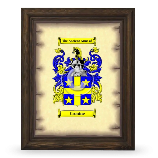 Cronine Coat of Arms Framed - Brown