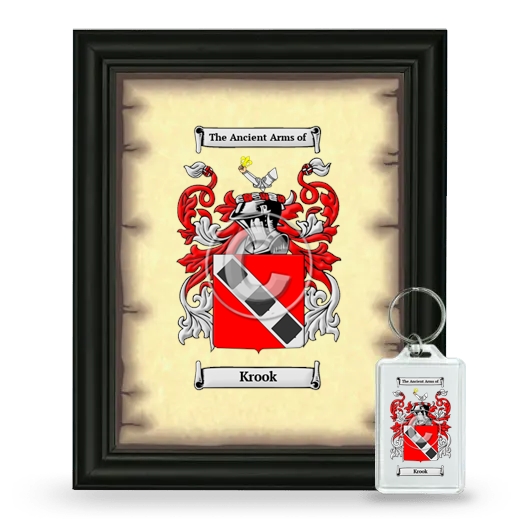 Krook Framed Coat of Arms and Keychain - Black