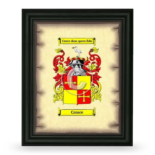Crosce Coat of Arms Framed - Black