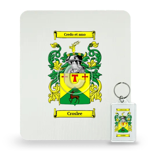 Croslee Mouse Pad and Keychain Combo Package