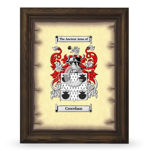 Crocehan Coat of Arms Framed - Brown