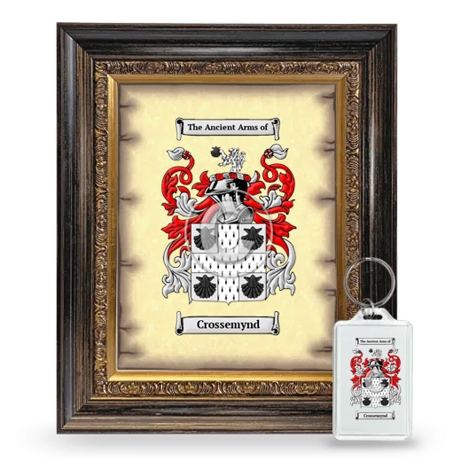 Crossemynd Framed Coat of Arms and Keychain - Heirloom