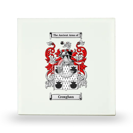 Croxghan Small Ceramic Tile with Coat of Arms