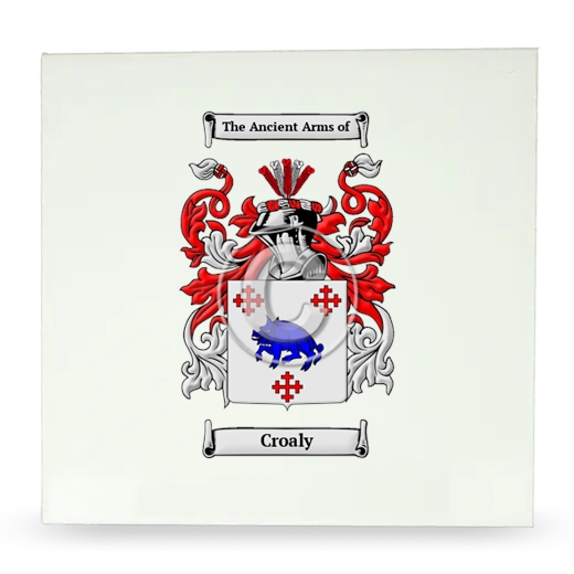 Croaly Large Ceramic Tile with Coat of Arms