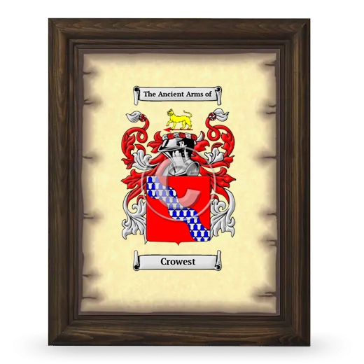 Crowest Coat of Arms Framed - Brown