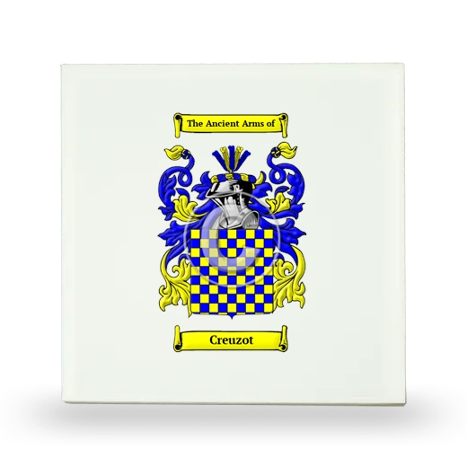 Creuzot Small Ceramic Tile with Coat of Arms