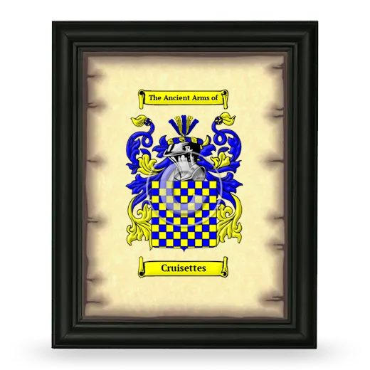 Cruisettes Coat of Arms Framed - Black