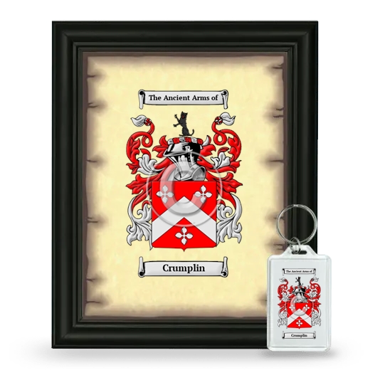 Crumplin Framed Coat of Arms and Keychain - Black