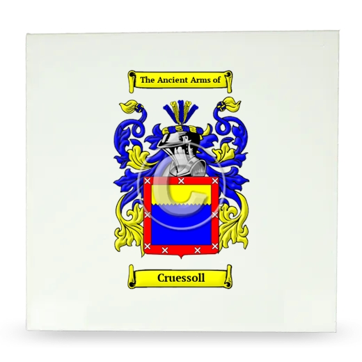 Cruessoll Large Ceramic Tile with Coat of Arms